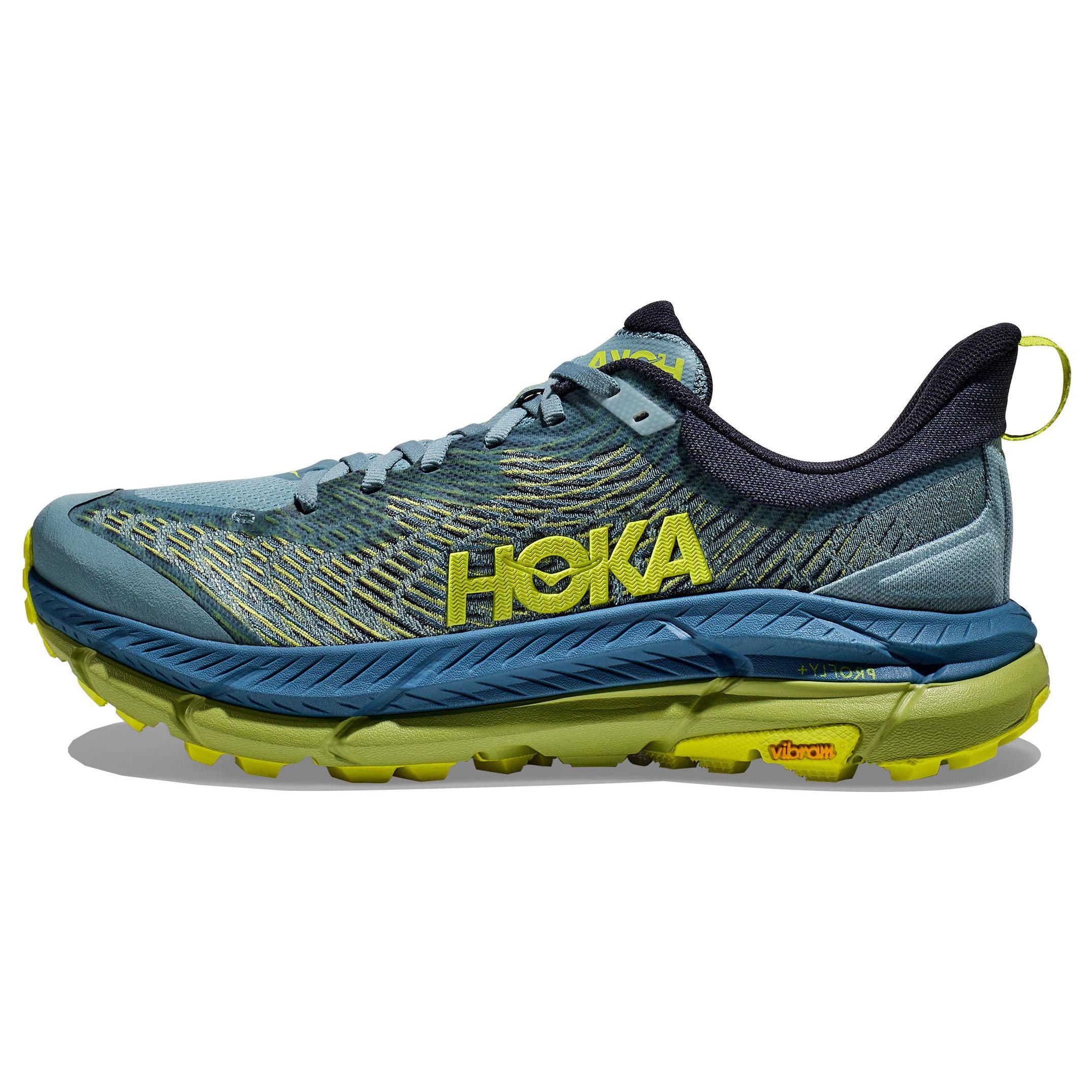 HOKA Mafate Speed ​​4 Мужские кроссовки Stone Blue Dark Citron 1129930-SBDCT 46