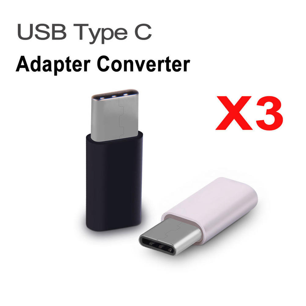 Адаптер USB-C, 3 шт., штекер типа-c, конвертер micro USB 3.1 для женщин, передача заряда 2.0 null белый