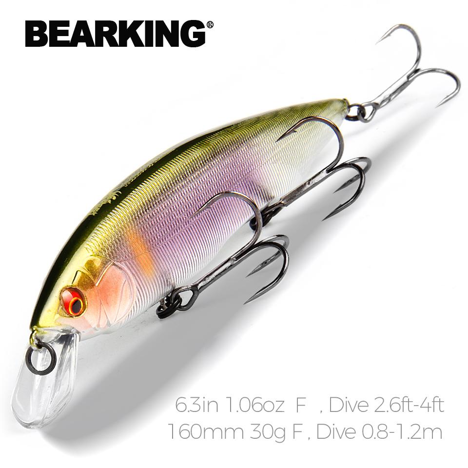 Bearking 160 мм 30 г Хорошие рыболовные приманки разных цветов Minnow Crank Вольфрамовая весовая система Модель воблера Crank Искусственная приманка A