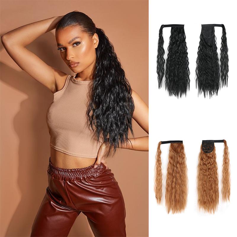LISI HAIR Натуральные волнистые длинные волосы из синтетического волокна с привитым женским хвостом Парик Хвост