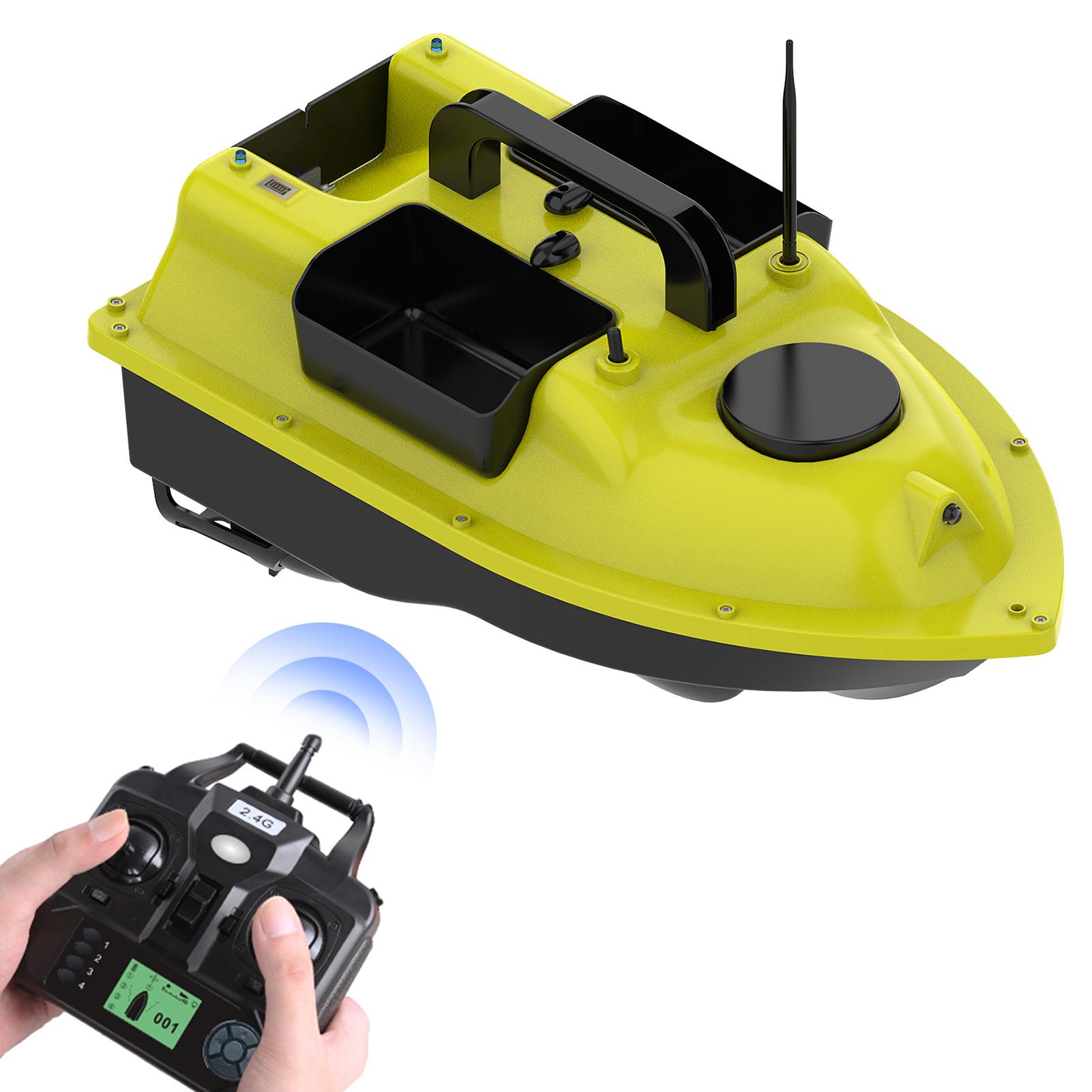 Лодка для рыбалки с GPS-наживкой и 3 контейнерами для наживки. Автоматическая лодка для наживки с дистанционным управлением 400-500 м. чёрный