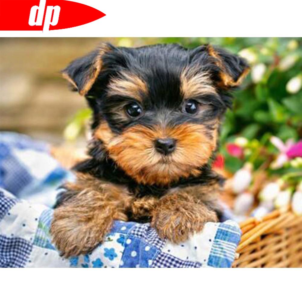 Алмазная картина животных горный хрусталь Алмазная вышивка собака вышивка крестом 20X30CM