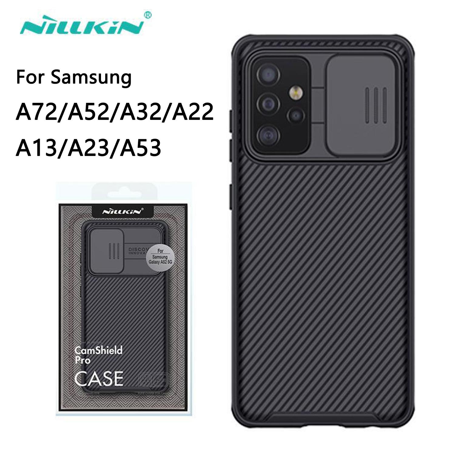 Чехол Nillkin CamShield Pro для Samsung Galaxy A72 A32 A22 5G, защитный чехол для камеры Samsung A13 A23 A33 A53 A73 F52 F62 M62 4G Samsung A52 5G(4G) чёрный
