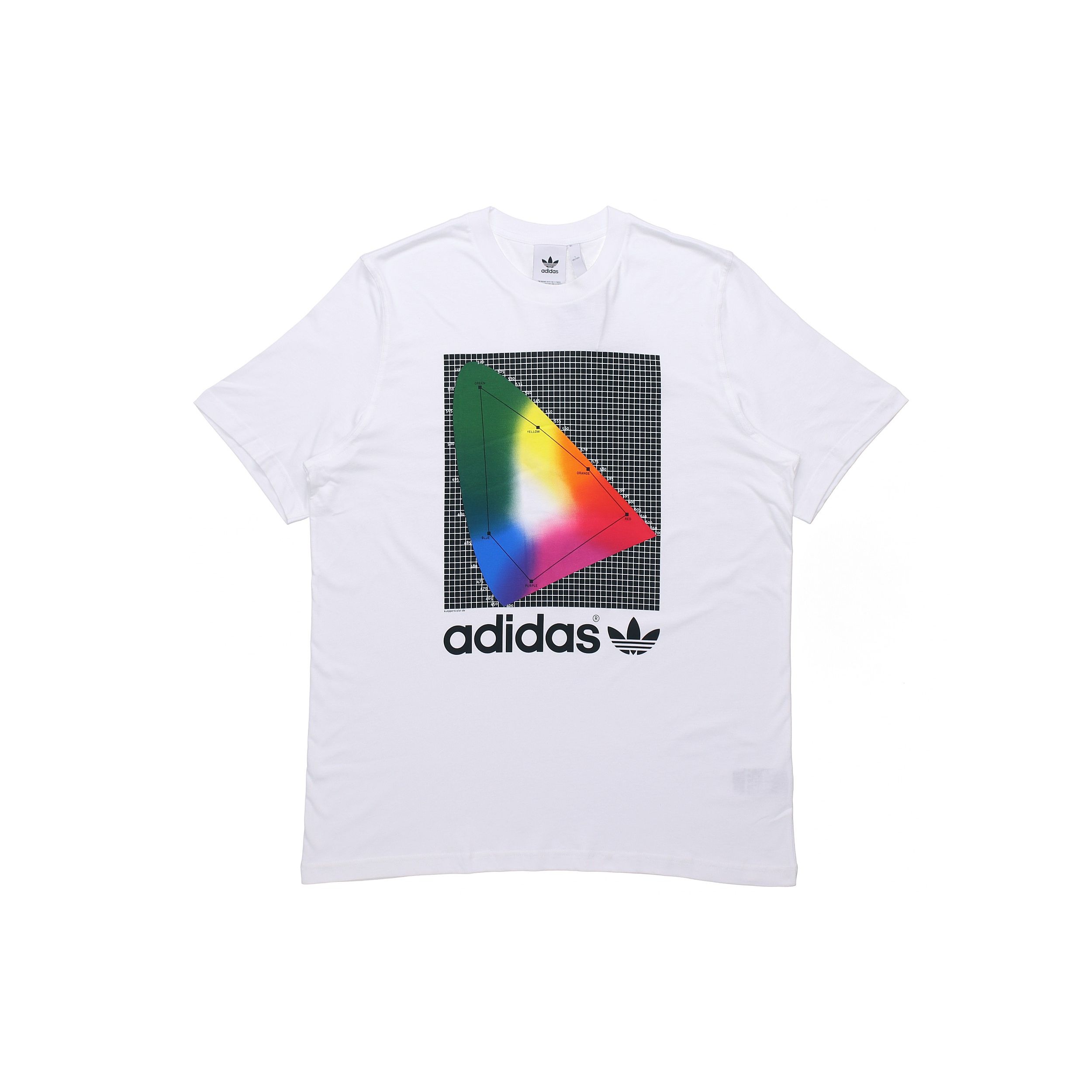Футболка Adidas Originals Trefoil Spectrum с круглым вырезом, пуловер с короткими рукавами, мужские топы, белые EI6216 S