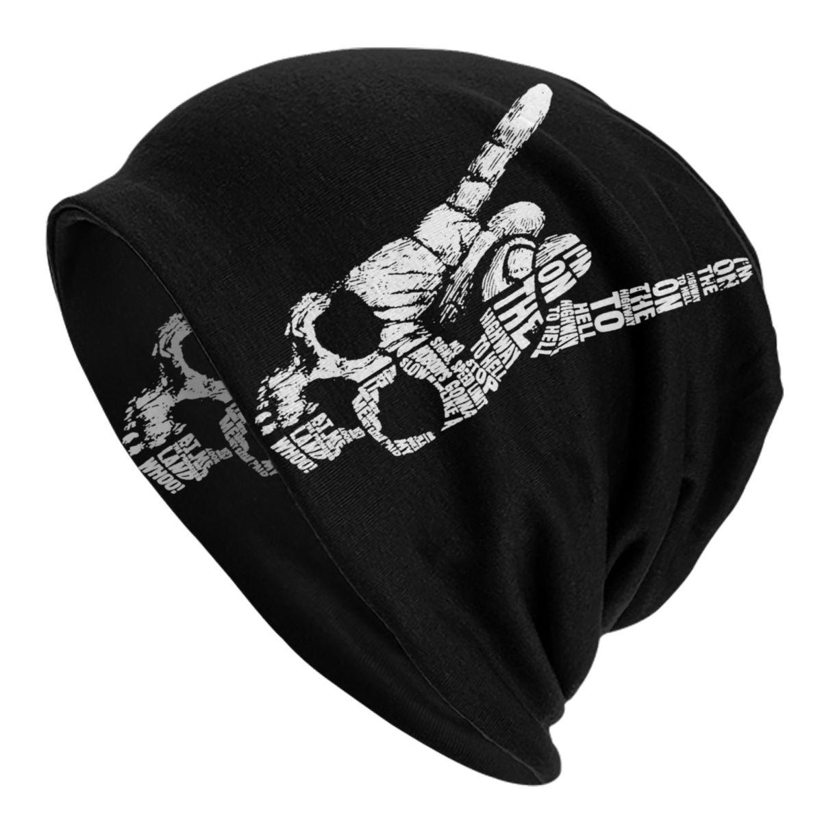  Рок-звезда череп рок-н-ролл Skullies шапки шапки унисекс зимняя теплая вязаная шапка хип-хоп для взрослых тяжелый металл панк музыкальная шапка Beanies Hat
