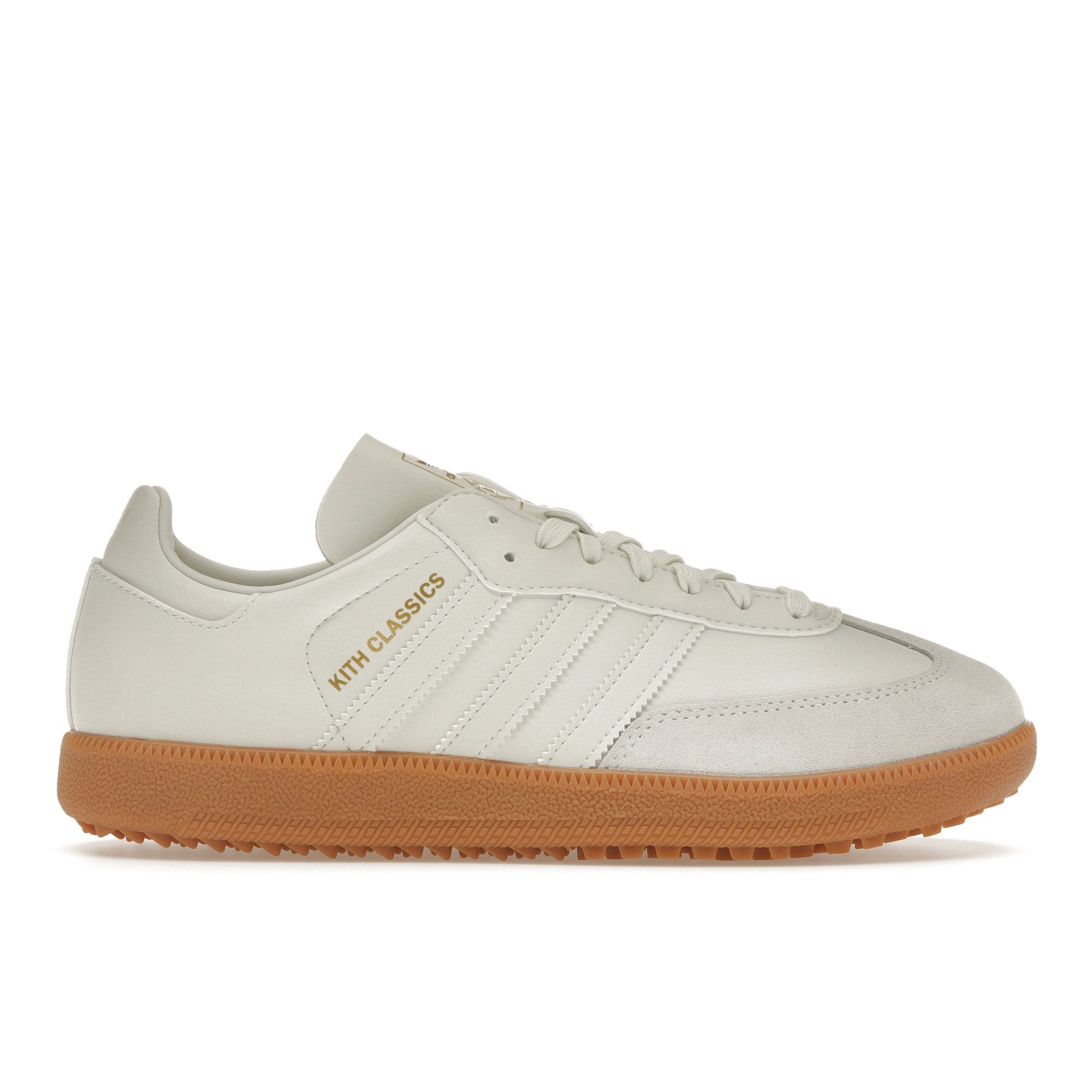 Кроссовки унисекс adidas Kith x Samba Spikeless Golf White Gum White-Tint IG5709 46