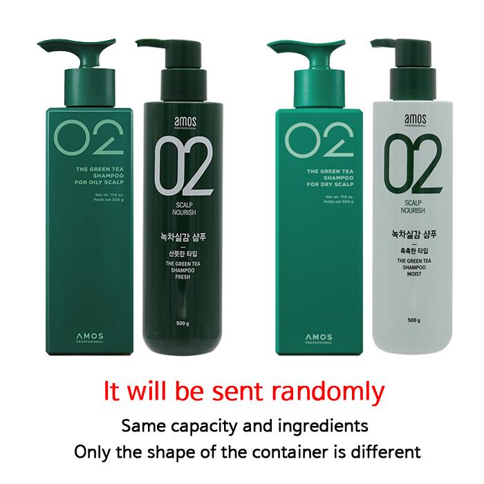 AMORE PACIFIC Amos 02 Scalp Feel The Green Tea Шампунь для жирной/сухой кожи головы, против выпадения волос 500 мл (2 варианта) For Oily Scalp Shampoo