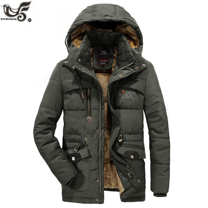 Плюс размер L~ 8XL Зимняя парка мужская куртка мужская толстая хлопковая подкладка теплая -30 градусов снежная куртка 8XL синий