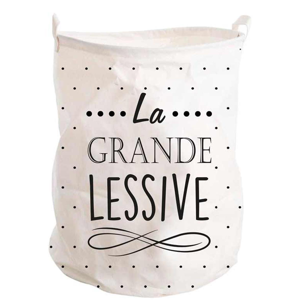 Les Trésors De Lily [Q1942] - Корзина для белья из хлопка  Messages  бежевого цвета (La Grande Lessive) - 50x40 см. бежевый