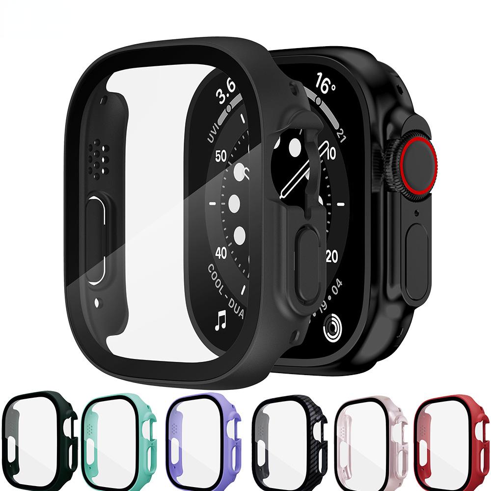 Чехол для Apple Watch Ultra Аксессуары для ПК Защитная пленка для экрана вокруг бампера Закаленное стекло Series 8 Pro Чехол для Apple Watch 49 мм 49mm series Ultra