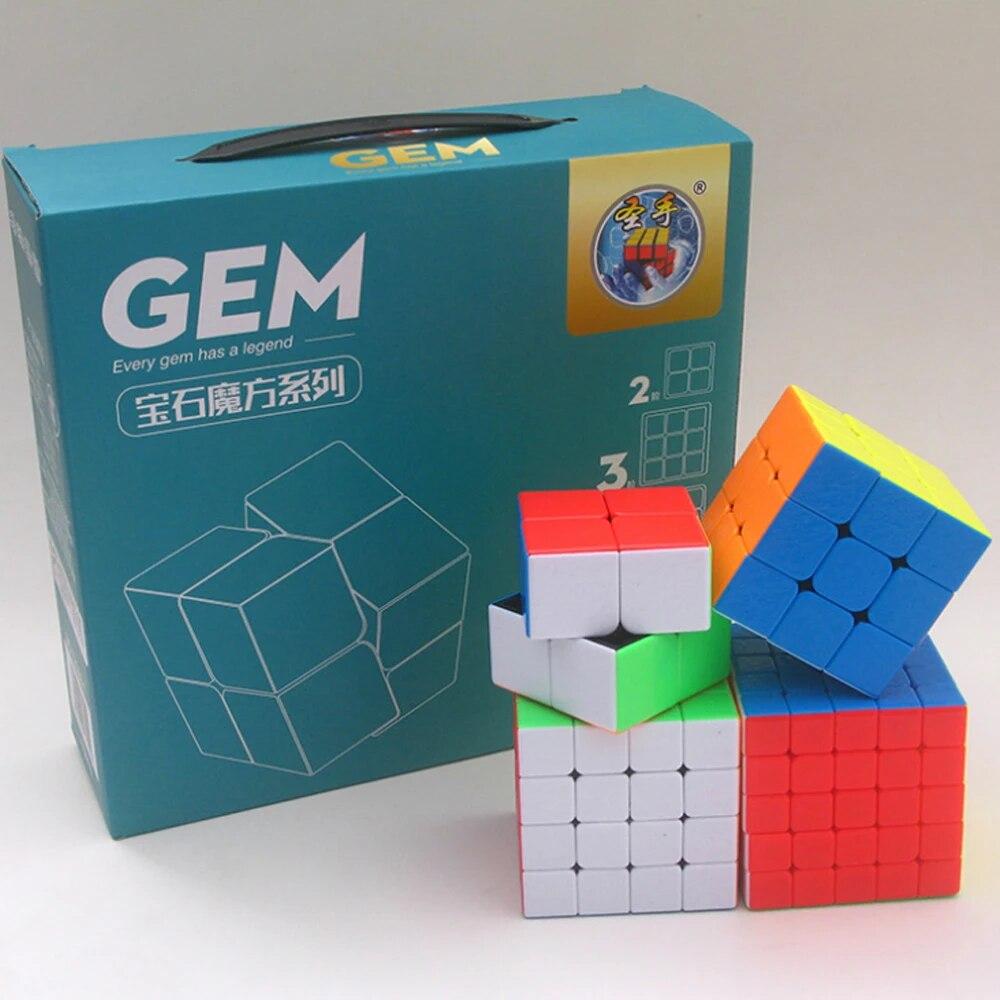 Набор скоростных кубиков 3*3, 2*2, 4*4, 5*5, подарочная коробка Sengso ShengShou 3x3x3 4x4 5x5 2x2 Magic Cubomagical Kit, игрушка для 5-летнего мальчика пожилого возраста