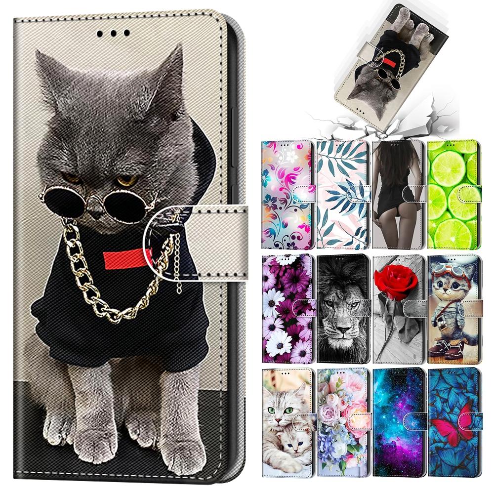 Флип-чехол для Etui Samsung Galaxy A50 A30s A50s A 50, кожаный чехол-бумажник с магнитом, чехол для телефона с милым котом и собакой, бампер Carcasa Girl for Samsung A30S