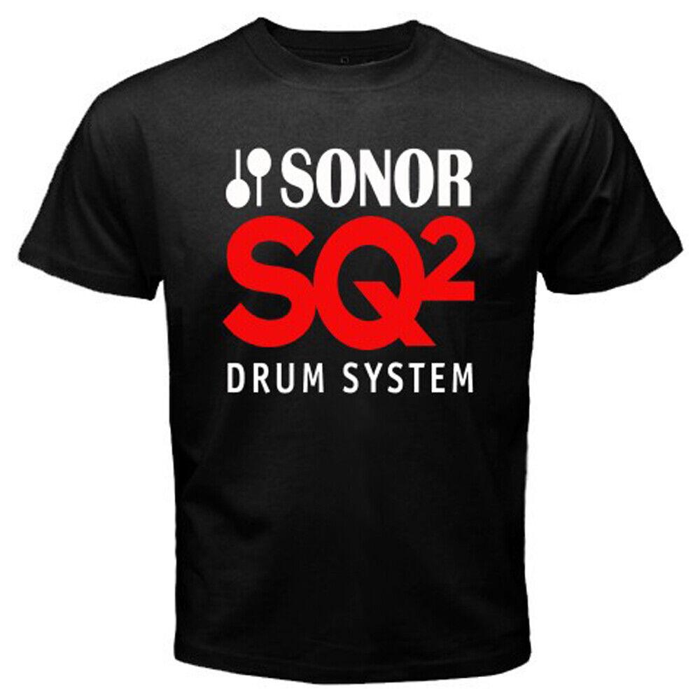Черная футболка унисекс с логотипом Sonor Drums System S