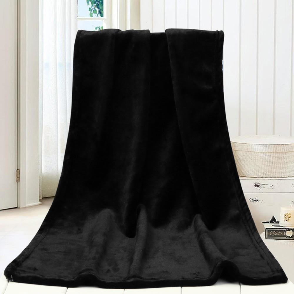 Ramidos 45x65 см модное однотонное мягкое детское одеяло теплое коралловое клетчатое одеяло фланель One Size чёрный