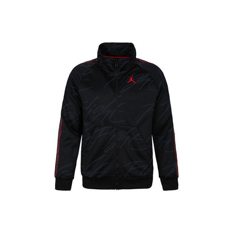 Jordan Jumpman с воротником-стойкой, спортивная повседневная вязаная куртка, мужская верхняя одежда, черная AR4461-010 S
