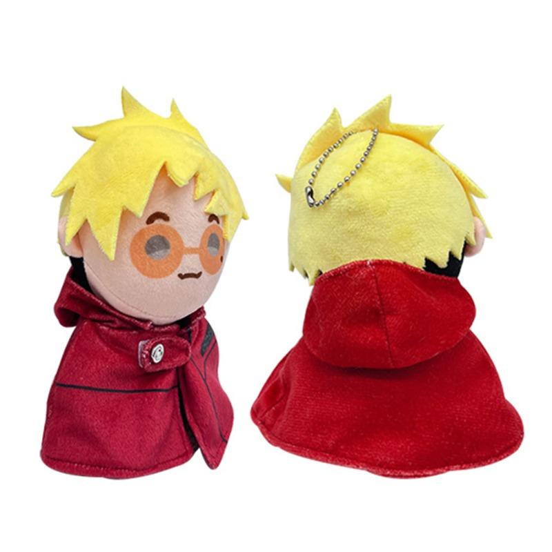 16 см Trigun Stampede плюшевая кукла Vash the Stampede мультяшная мягкая игрушка подарок на день рождения для детей амарантовый