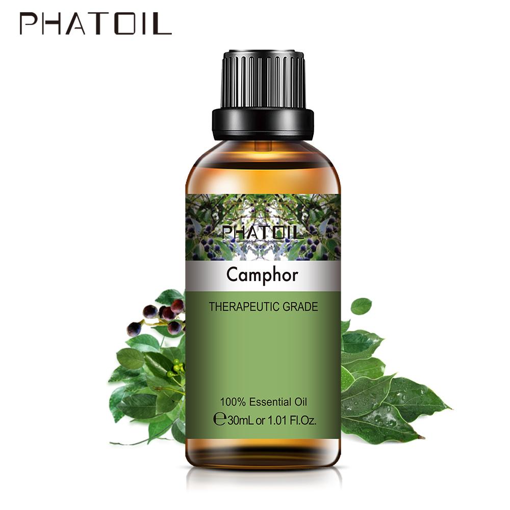 PHATOIL 30 мл Натуральное эфирное масло камфоры Аромат для ароматерапии Уход за кожей Повышение иммунитета Облегчение тела Чистый растительный экстракт Эфирное масло 1 PC