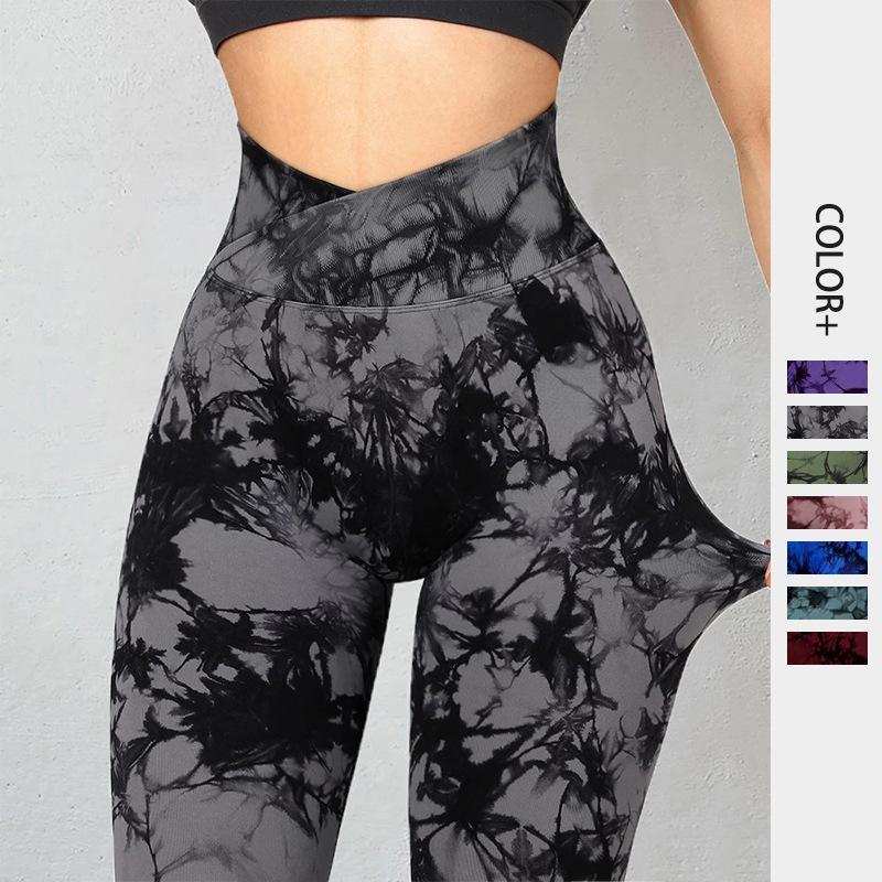 Женские леггинсы для йоги Tie Dye, спортивные брюки, колготки, бесшовные спортивные женские леггинсы для спортзала, брюки для фитнеса, спортивная одежда S серый