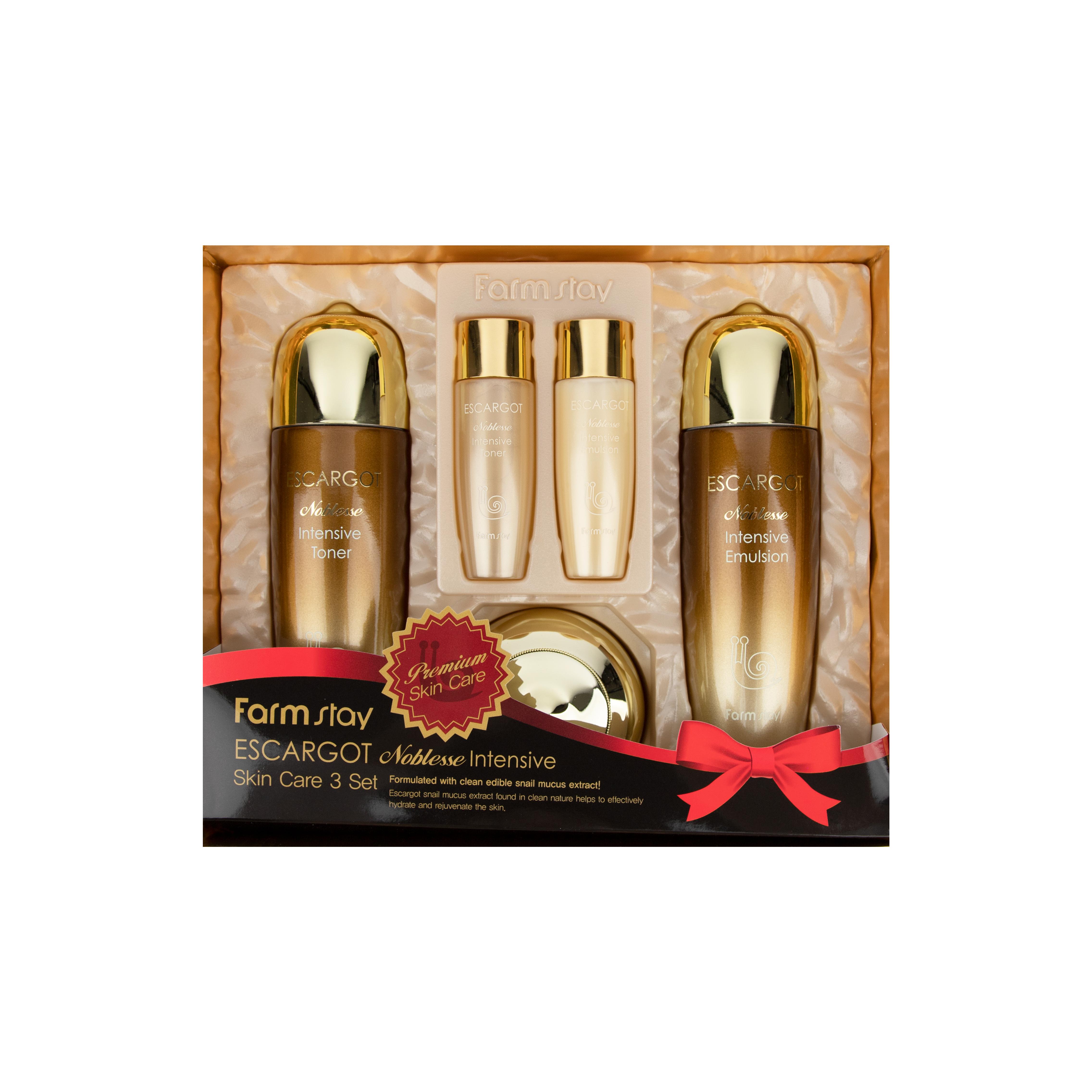 Набор из 3-х средств для интенсивного ухода за кожей FARM STAY Escargot Noblesse 1set
