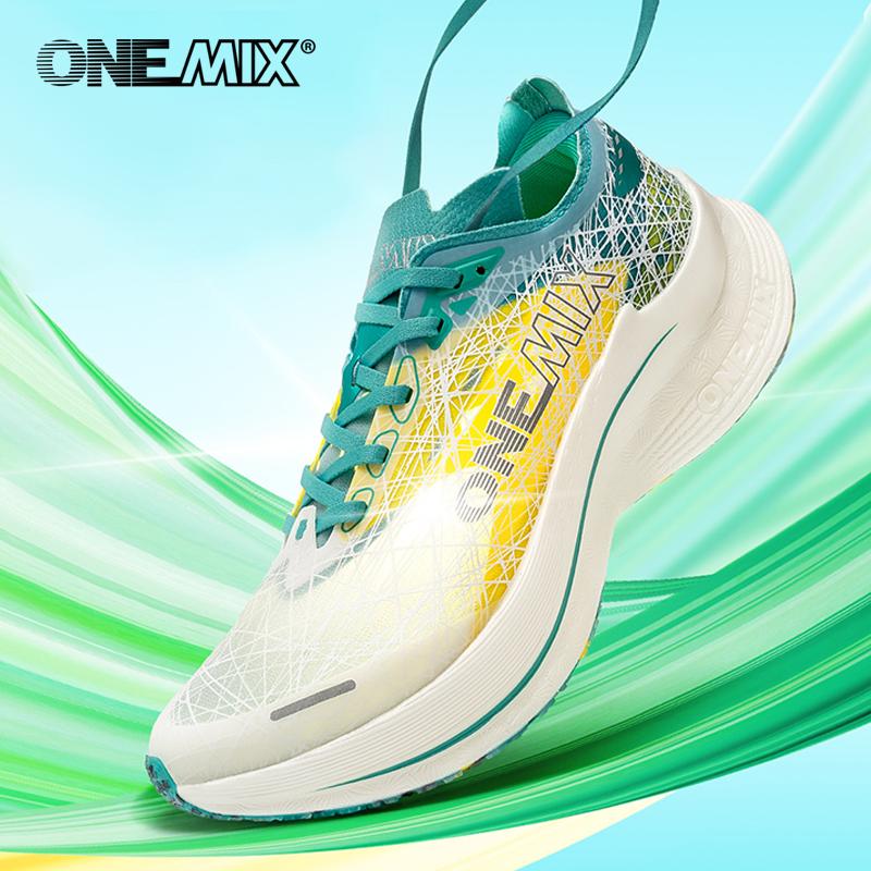 Кроссовки для бега ONEMIX Marathon Carbon Plate с амортизацией, сверхлегкие спортивные кроссовки с технологией Rebound, мужские кроссовки для активного отдыха 35 синий