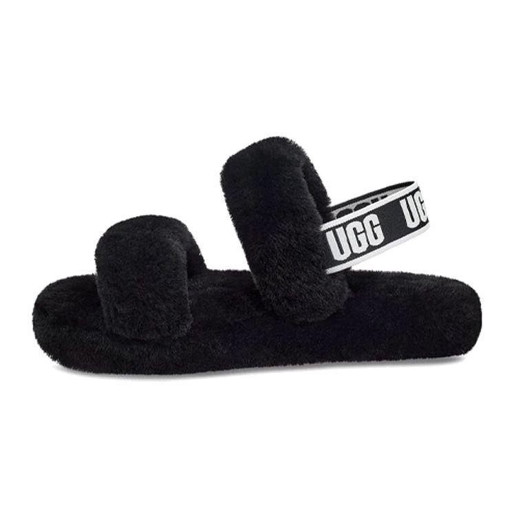 UGG Oh Yeah Прочные легкие плюшевые детские сандалии Детские сандалии черные 1115752K-BLK 37