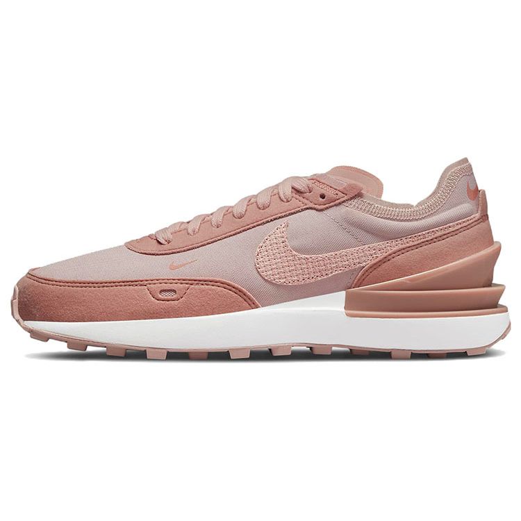Nike Waffle One Woven Swoosh — розовые женские оксфордские кроссовки Rose-Whisper DM7604-600 37.5