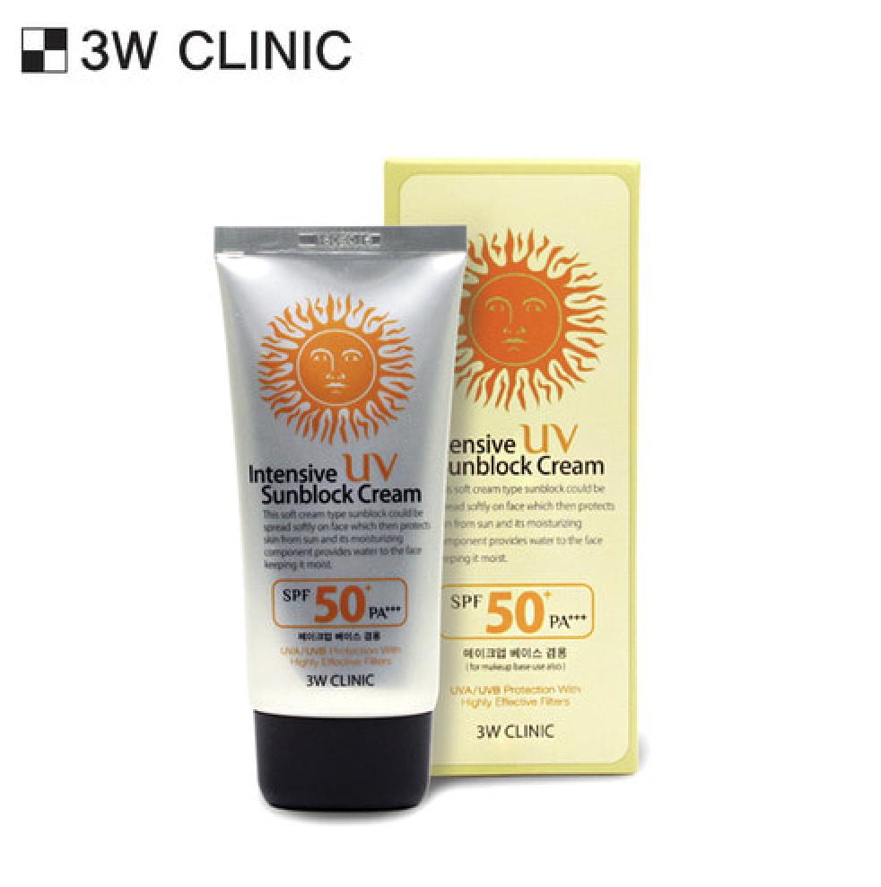 3W CLINIC Интенсивный солнцезащитный крем с УФ-излучением 70 мл (3 варианта) #1pcs