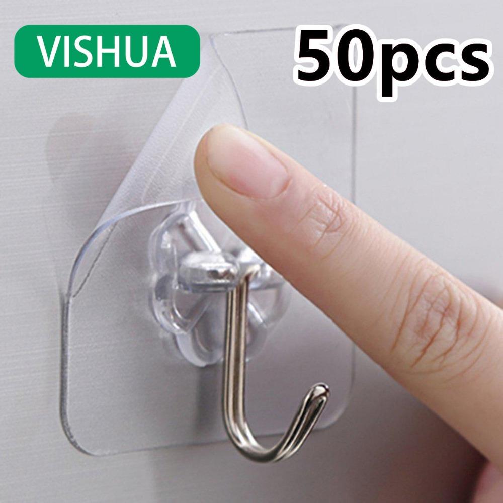   Joom Крючки самоклеящиеся универсальные VISHUA 10/20/50шт. 10pcs