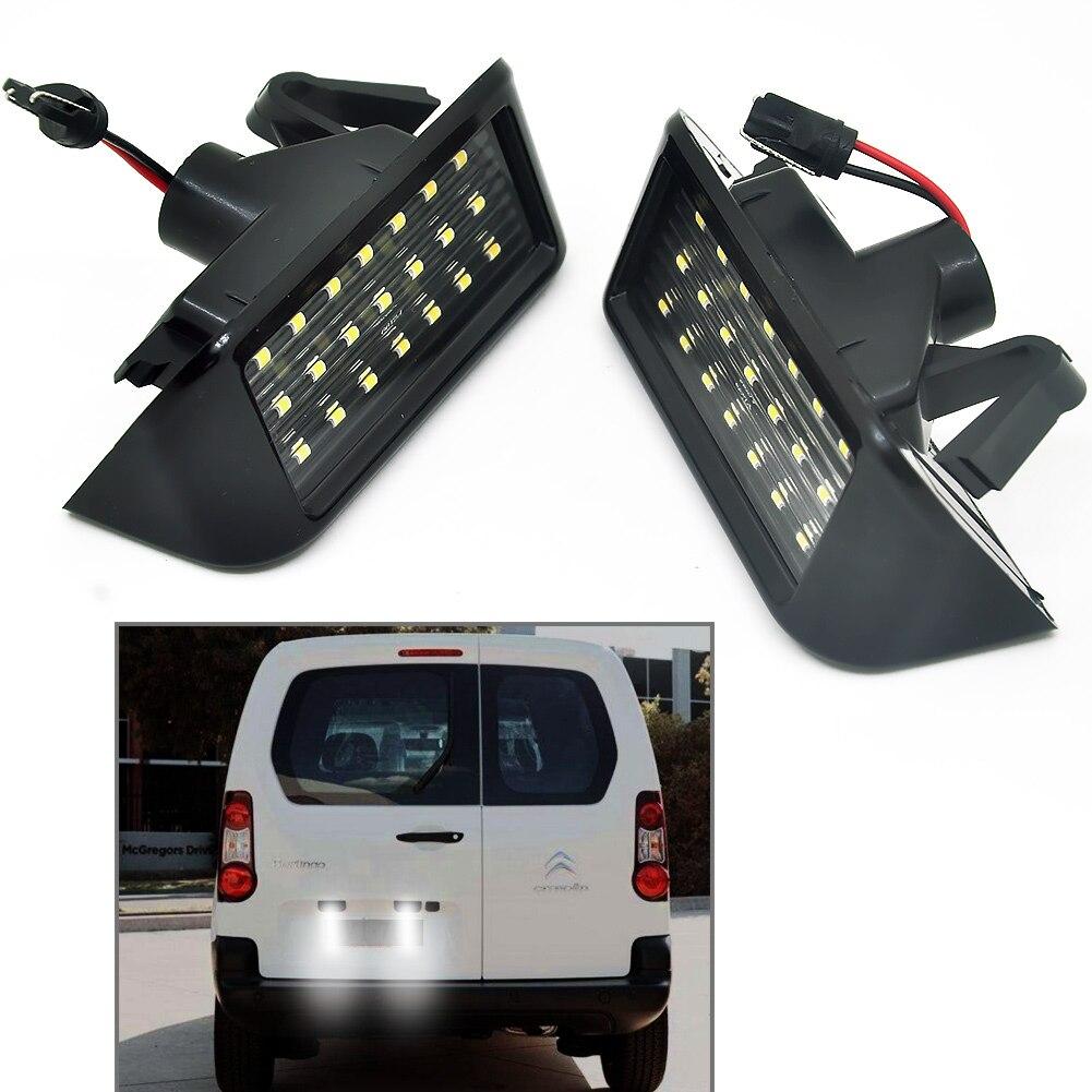 Белый светодиодный фонарь заднего номерного знака для Peugeot Expert Partner Traveler Rifter Ranch Citroen Berlingo Dispatch Jumpy Spacetourer 12V