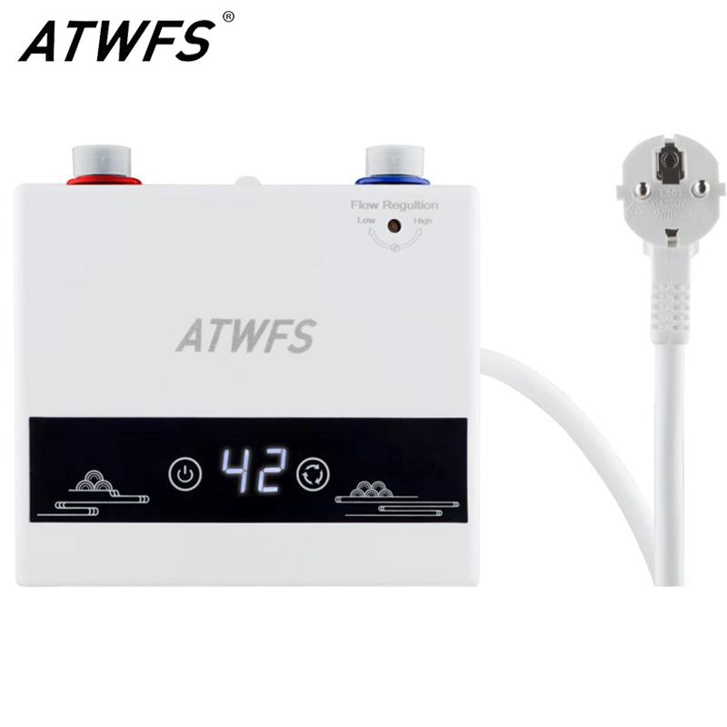 ATWFS проточный водонагреватель 220 В, электрические нагреватели для дома, кухни, ванной комнаты, душ, горячий нагреватель
