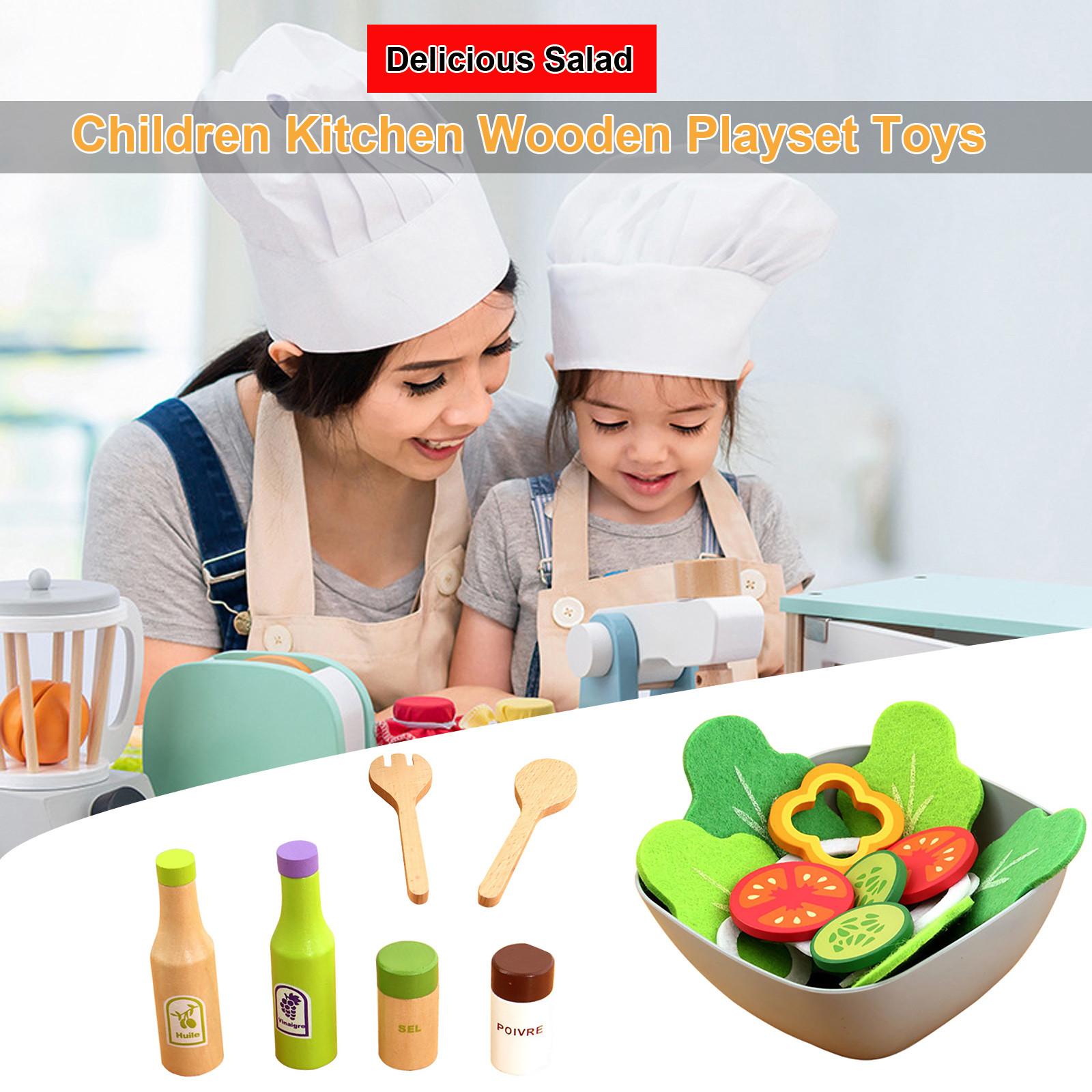 Детский кухонный деревянный игровой набор, набор кухонной утвари, вкусный овощной набор