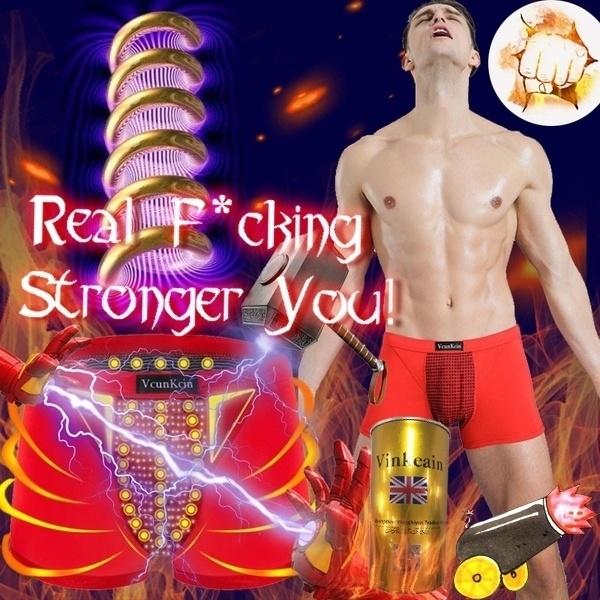   Joom Мужское модное нижнее белье, шорты-боксеры с магнитами Be More Stronger, брюки 5XL чёрный