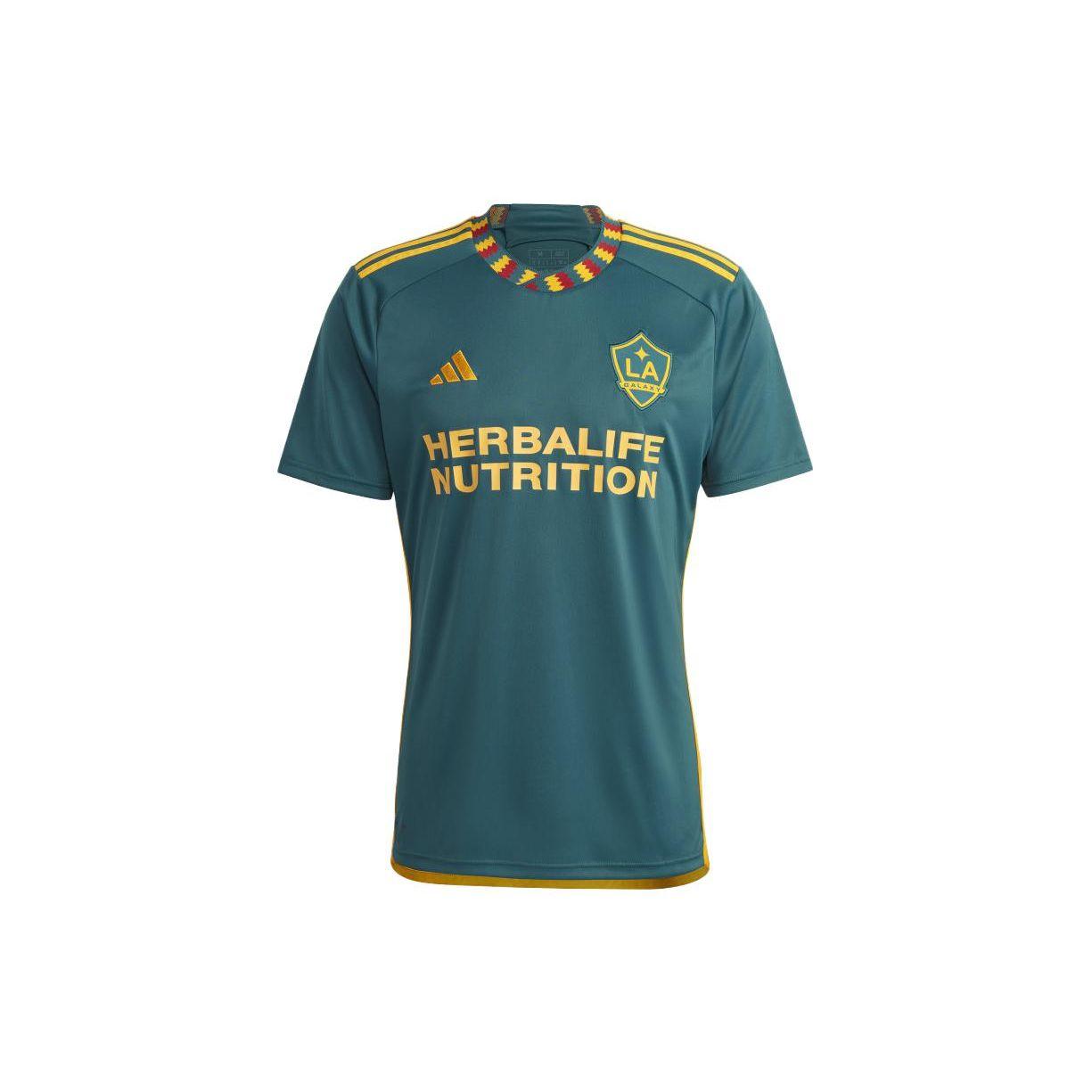 Adidas LA Galaxy Logo Print Crewneck Футболка Мужские топы Павлино-зеленый HI1874 XL