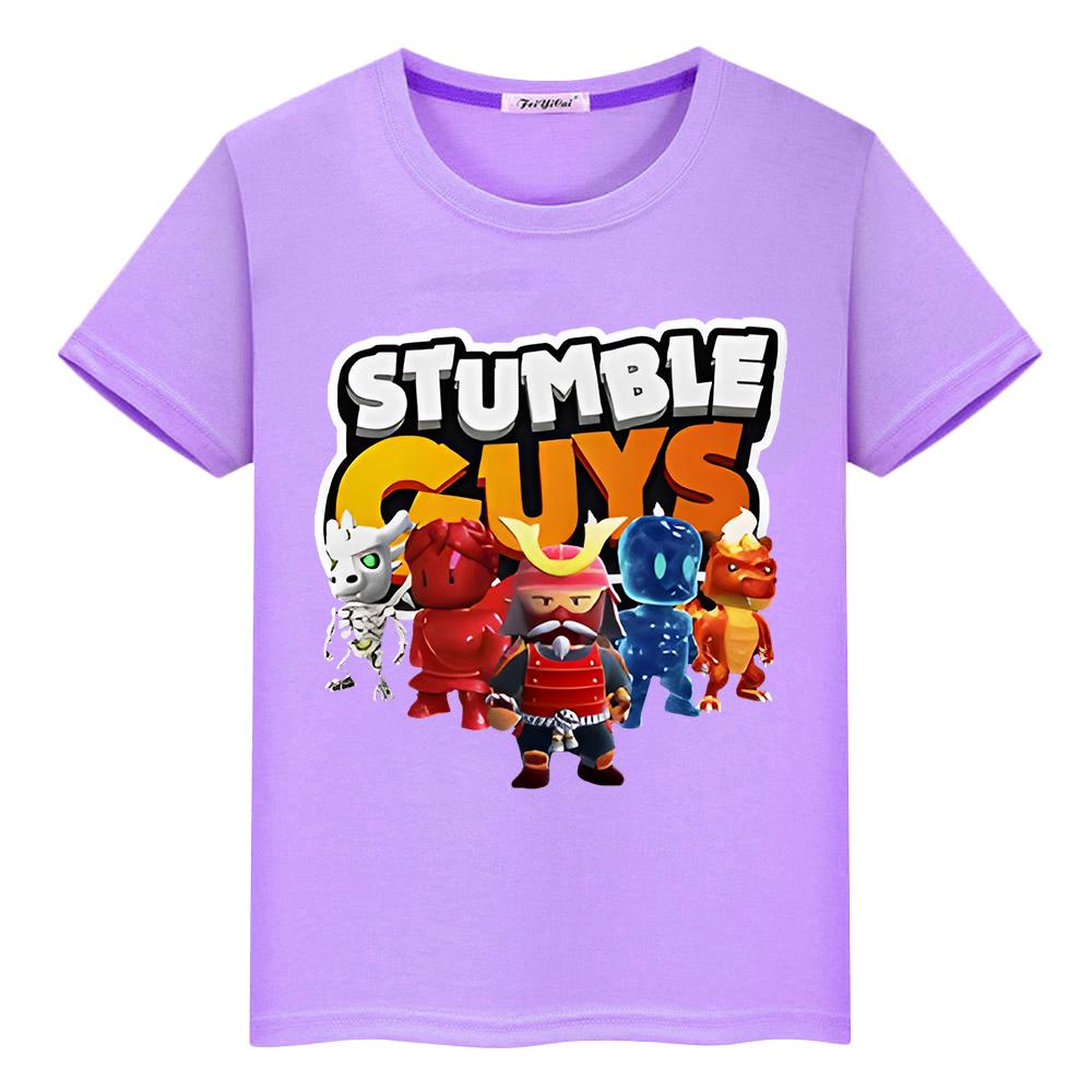 Футболка Stumble Guys для мальчиков 10 лет, 100% хлопок, летняя футболка с принтом Pride, топы с короткими рукавами 2024, цельная одежда для девочек 2024 года 100 чёрный