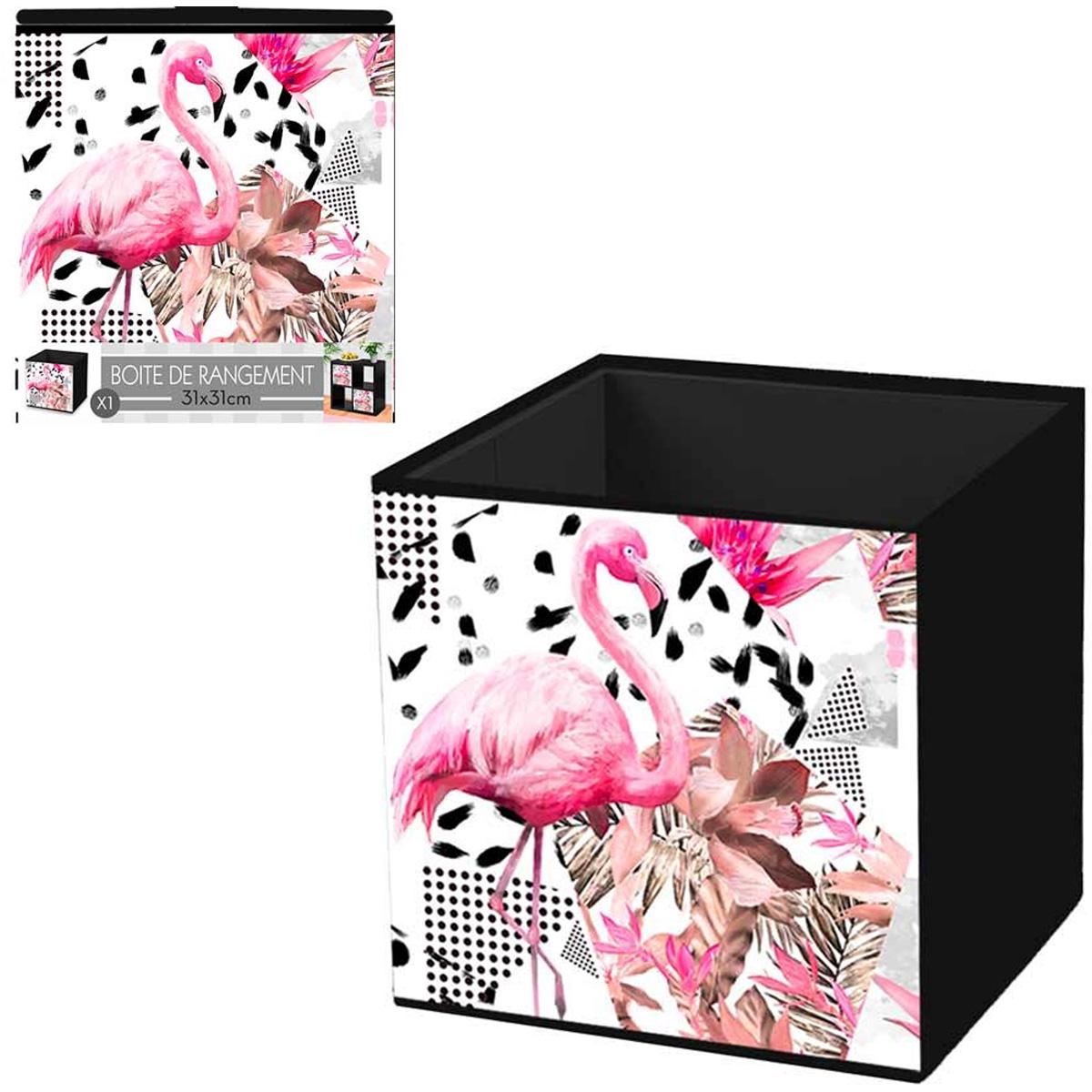 Les Trésors De Lily [Q4499] - Кубик для хранения  Flamant Rose  розово-серый - 31x31 см ярко-розовый