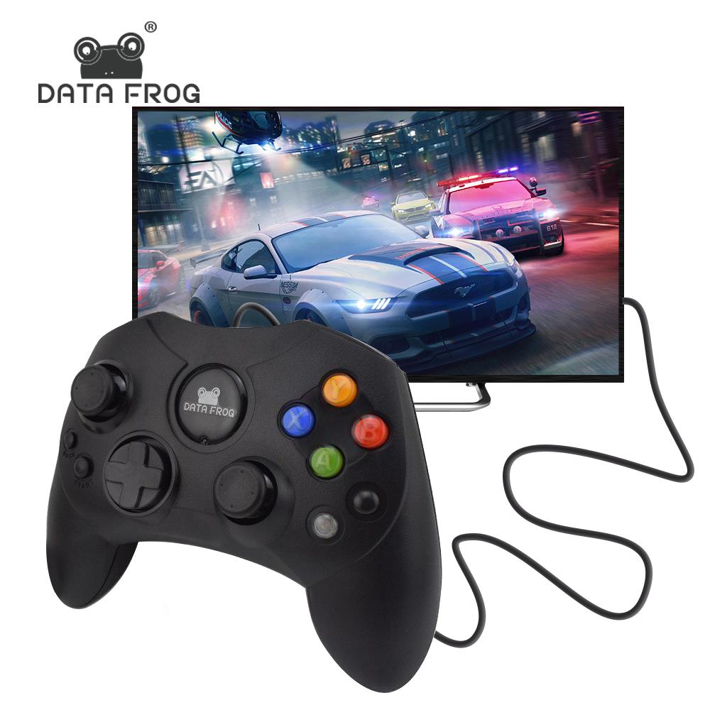 Классический проводной джойстик DATA FROG для контроллера Microsoft/Xbox, ретро-джойстик управления чёрный