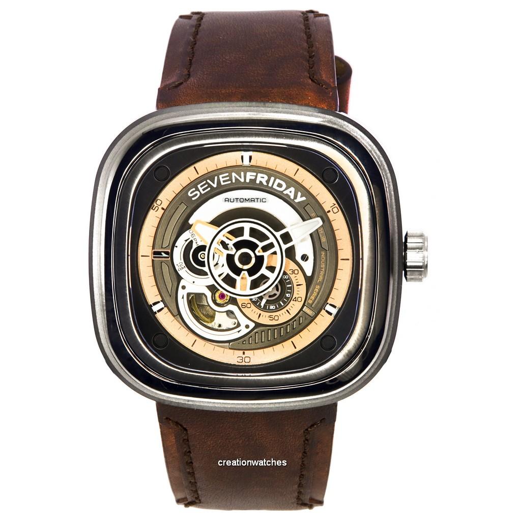 Брендовые часы  Joom Мужские часы Sevenfriday P-Series с автоматическим запасом хода P2C/01 SF-P2C-01