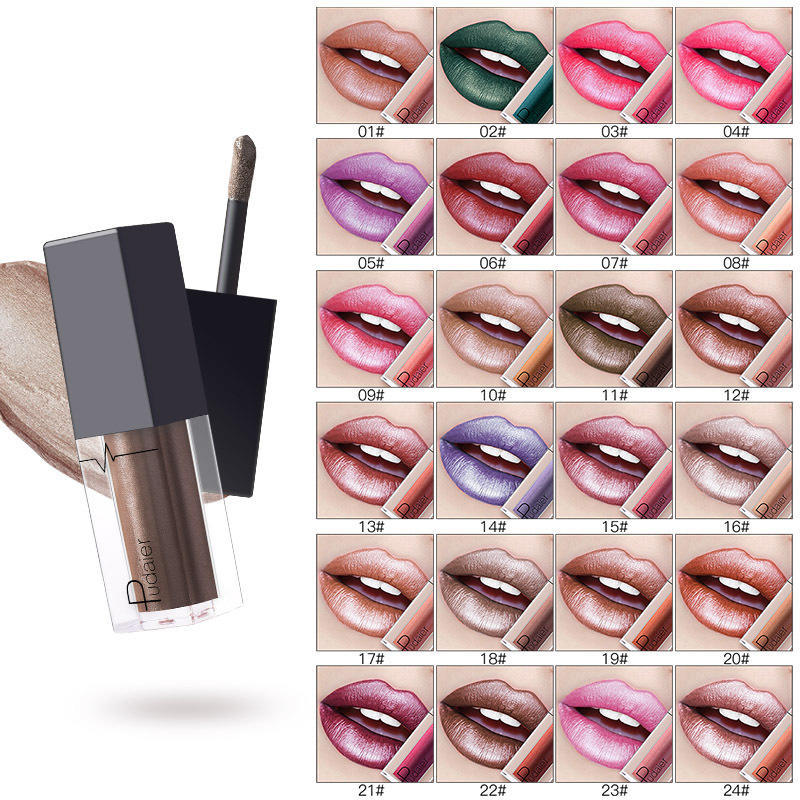 Блески для губ Pudaier Diamond Metallic Lip Glaze Блеск для губ Mermaid Lip Gloss Liquid Lipstick 01#