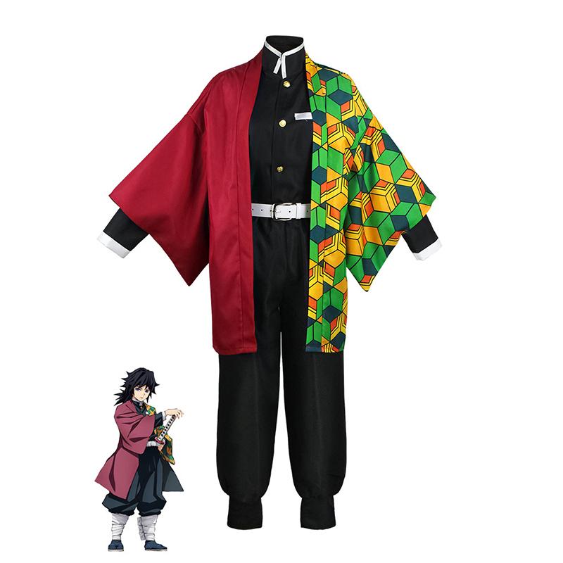 Ysir аниме Kimetsu No Yaiba Tomioka Giyuu, аксессуары для косплея, костюм, униформа, костюмы, парик, подарок для вечеринки для детей и взрослых 110 красный