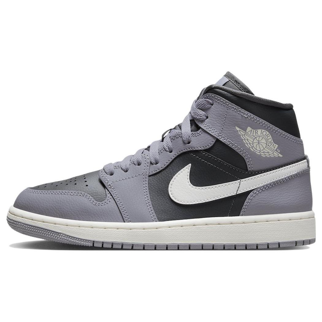 Air Jordan 1 Mid Cement Grey Женские кроссовки Парус Антрацит BQ6472-022 36.5