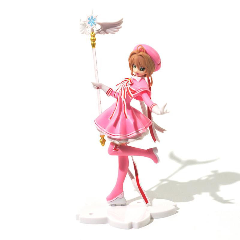 15,5 см милые розовые фигурки героев аниме Cardcaptor Sakura, фигурки из ПВХ, модели игрушек для девочек, подарок 15.5CM розовый