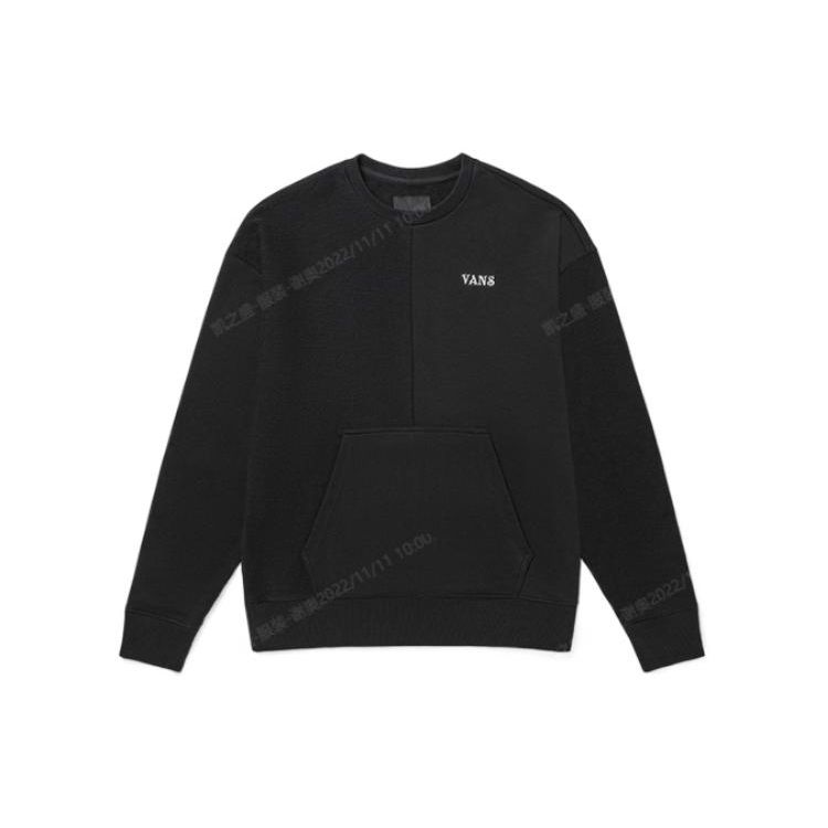 Пуловер с капюшоном и вышитым логотипом Vans в стиле пэчворк, топы унисекс, черный VN0A5H9QBLK S