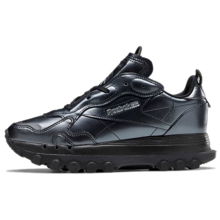 Reebok Cardi B x Classic Leather Black Dark Silver Женские кроссовки Core-Black GW2631 38.5