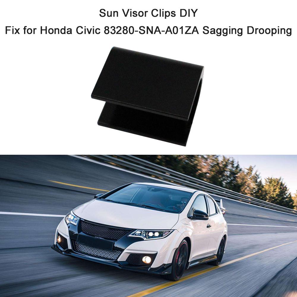 Солнцезащитный козырек клипсы DIY Fix для Honda Civic 83280-SNA-A01ZA провисание провисание чёрный