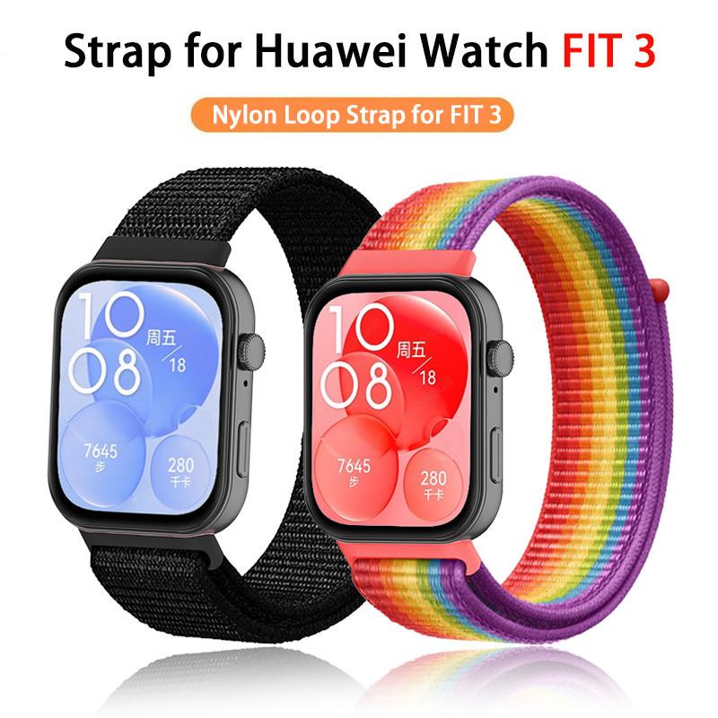 Ремешок для HUAWEI WATCH FIT 3, аксессуары, нейлоновая петля, сменный ремень для умных часов, спортивный браслет для Huawei Fit3 Band Huawei Fit 3 армия зеленый