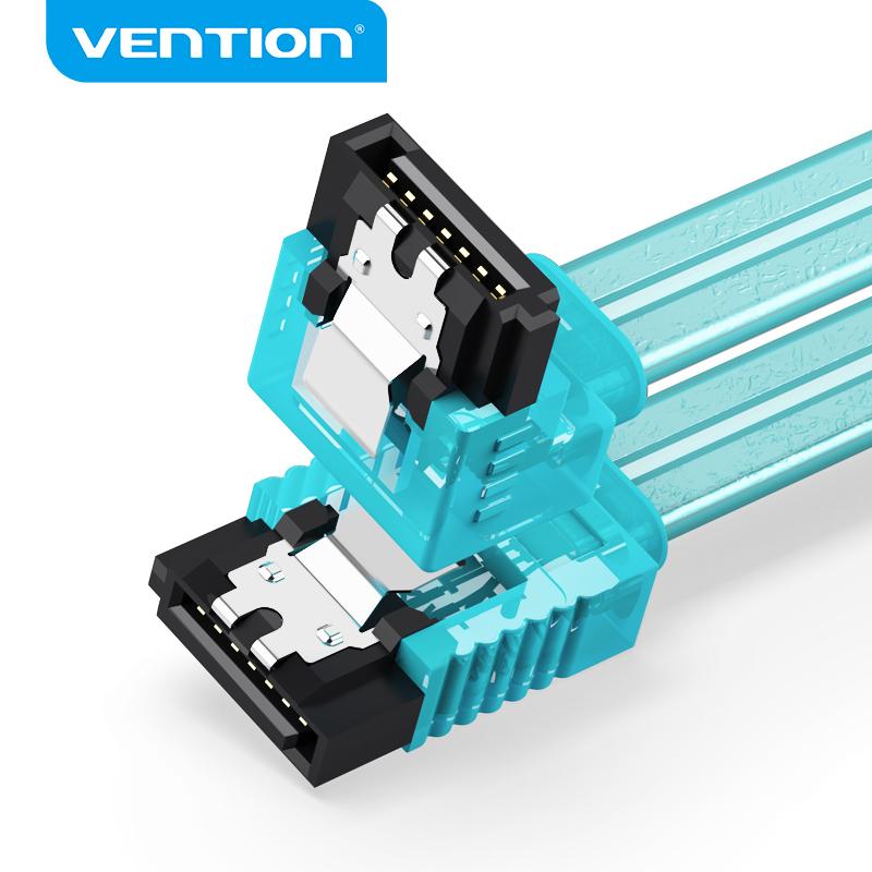 Кабели для компьютера  Joom Vention Sata Cable Sata 3.0 7-контактный кабель для передачи данных Sata III под прямым углом для сверхскоростного жесткого диска SSD HDD 50cm красный
