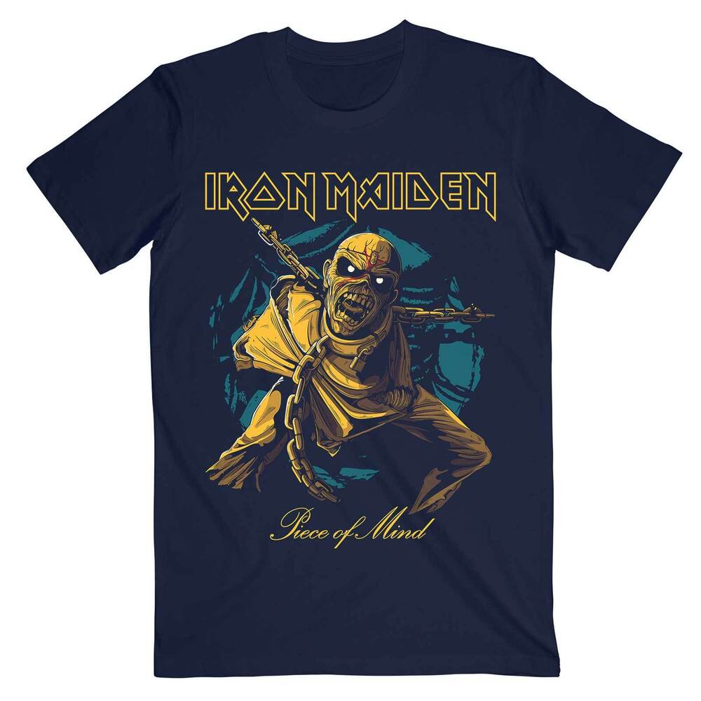 Футболка унисекс Iron Maiden Piece Of Mind Gold Eddie Tee S