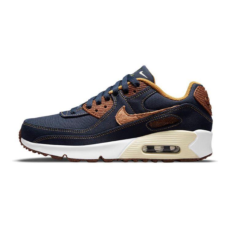 Кроссовки Nike Air Max 90 GS Cork - Obsidian Kids Blue Wheat Coconut-Milk DC7774-400 35.5