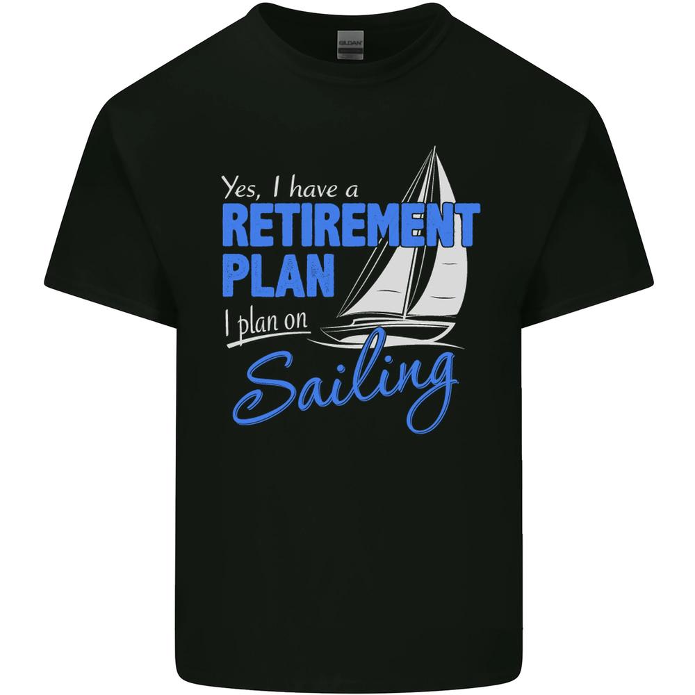 Забавная футболка унисекс с надписью Retire T Plan Sailor Boat S