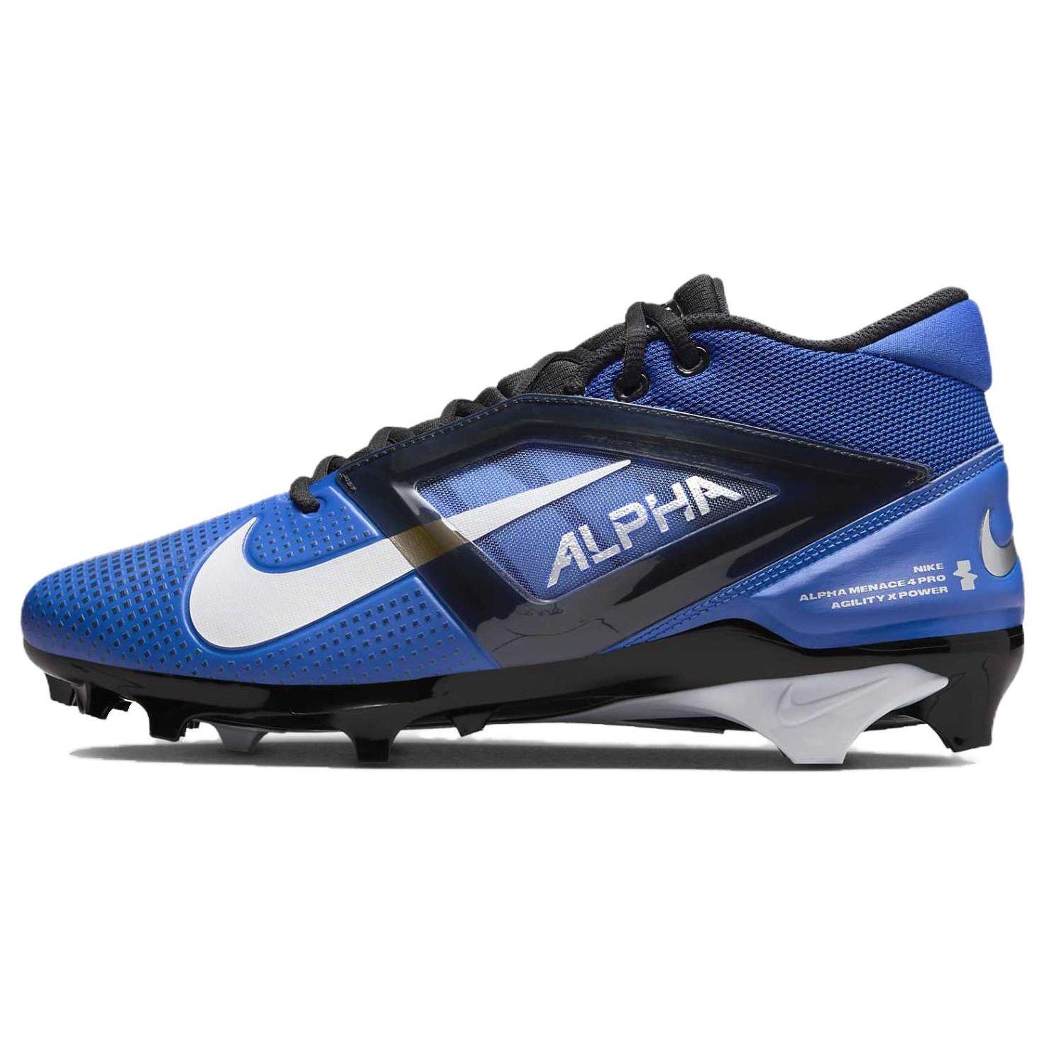 Nike Мужские кроссовки Alpha Menace 4 Pro Hyper Royal White, цвет синий металлик-серебристый, темно-синий FD7037-400 48